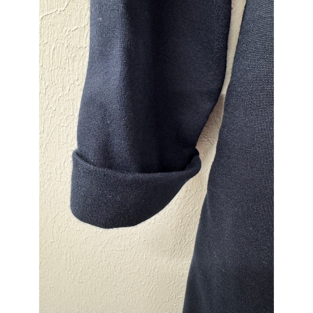 Draper James Navy Ponte Scallop Ruffle Hem Dress Nautical Coastal Preppy M - Picture 9 of 11